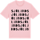 Pink Cotton t-shirt med Sjölund ordlek t-shirt