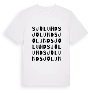 Sjölund ordlek t-shirt – ekologisk bomull t-shirt från Pinshirt