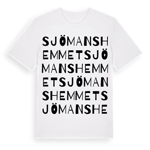 Sjömanshemmet ordlek t-shirt – ekologisk bomull t-shirt från Pinshirt