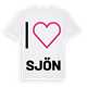 Jag älskar Sjön t-shirt stort tryck