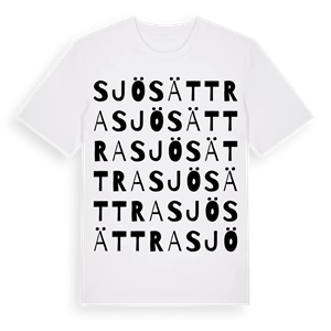 Sjösättra ordlek t-shirt – ekologisk bomull t-shirt från Pinshirt