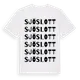 White t-shirt med Sjöslott ordlek t-shirt