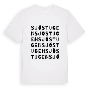 Sjöstugen ordlek t-shirt – ekologisk bomull t-shirt från Pinshirt
