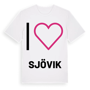 Jag älskar Sjövik t-shirt stort tryck – ekologisk bomull t-shirt från PinShirt
