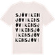Vintage White t-shirt med Sjöviken ordlek t-shirt