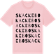 Pink Cotton t-shirt med Skackebo ordlek t-shirt