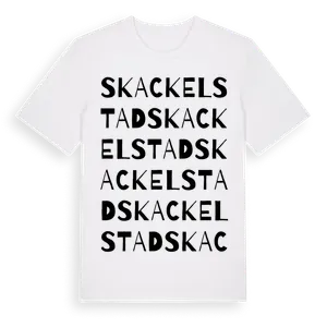 Skackelstad ordlek t-shirt – ekologisk bomull t-shirt från Pinshirt
