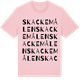 Pink Cotton t-shirt med Skackemålen ordlek t-shirt