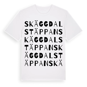 Skäggdalstäppan ordlek t-shirt – ekologisk bomull t-shirt från Pinshirt