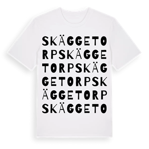 Skäggetorp ordlek t-shirt – ekologisk bomull t-shirt från Pinshirt