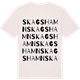 Vintage White t-shirt med Skagshamn ordlek t-shirt