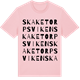 Pink Cotton t-shirt med Skaketorpsviken ordlek t-shirt