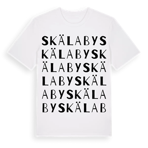 Skälaby ordlek t-shirt – ekologisk bomull t-shirt från Pinshirt