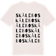 Vintage White t-shirt med Skålebo ordlek t-shirt