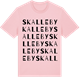 Pink Cotton t-shirt med Skalleby ordlek t-shirt