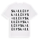 White t-shirt med Skalleby ordlek t-shirt