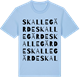 Blue Soul t-shirt med Skallegärde ordlek t-shirt