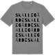 Mid Heather Gray t-shirt med Skallegärde ordlek t-shirt