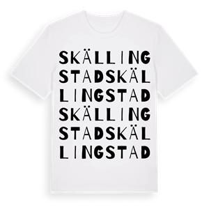 Skällingstad ordlek t-shirt – ekologisk bomull t-shirt från Pinshirt