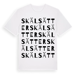 Skälsätter ordlek t-shirt – ekologisk bomull t-shirt från Pinshirt