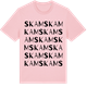 Pink Cotton t-shirt med Skam ordlek t-shirt