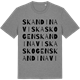 Mid Heather Gray t-shirt med Skandinaviska skogen ordlek t-shirt
