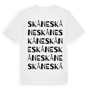 Skåne ordlek t-shirt – ekologisk bomull t-shirt från Pinshirt