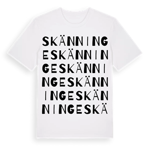 Skänninge ordlek t-shirt – ekologisk bomull t-shirt från Pinshirt