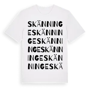 Skänninge ordlek t-shirt – ekologisk bomull t-shirt från Pinshirt