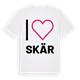 White t-shirt med Jag älskar Skär t-shirt stort tryck