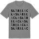 Mid Heather Gray t-shirt med Skärblacka ordlek t-shirt