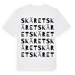 Skäret ordlek t-shirt – ekologisk bomull t-shirt från Pinshirt