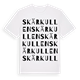 White t-shirt med Skärkullen ordlek t-shirt