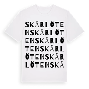 Skårlöten ordlek t-shirt – ekologisk bomull t-shirt från Pinshirt