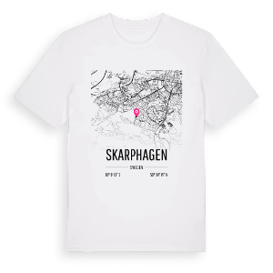 Skarphagen karta t-shirt – ekologisk bomull t-shirt från Pinshirt