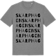 Mid Heather Gray t-shirt med Skarphagen ordlek t-shirt