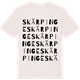 Vintage White t-shirt med Skärpinge ordlek t-shirt