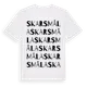 White t-shirt med Skarsmåla ordlek t-shirt