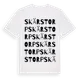 White t-shirt med Skärstorp ordlek t-shirt