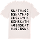Vintage White t-shirt med Skathagen ordlek t-shirt