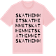 Pink Cotton t-shirt med Skathemmet ordlek t-shirt