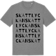 Mid Heather Gray t-shirt med Skattlyckan ordlek t-shirt