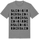 Mid Heather Gray t-shirt med Skedagården ordlek t-shirt