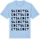 Blue Soul t-shirt med Skedet ordlek t-shirt