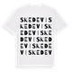 White t-shirt med Skedevi ordlek t-shirt