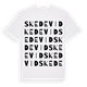White t-shirt med Skedevid ordlek t-shirt