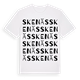 White t-shirt med Skenäs ordlek t-shirt