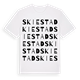 White t-shirt med Skiestad ordlek t-shirt