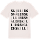 Vintage White t-shirt med Skillingsmålen ordlek t-shirt