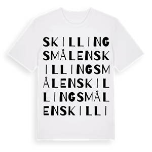 Skillingsmålen ordlek t-shirt – ekologisk bomull t-shirt från Pinshirt